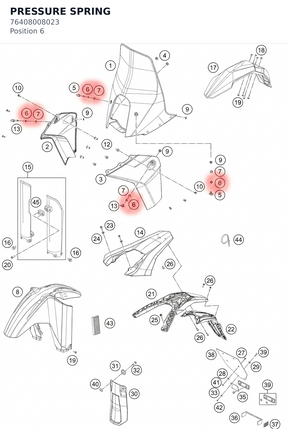 Diagram preview: PRESSURE SPRING (76408008023)