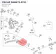 Diagram preview: CIRCLIP DIN0472-22X1 (0472022100)