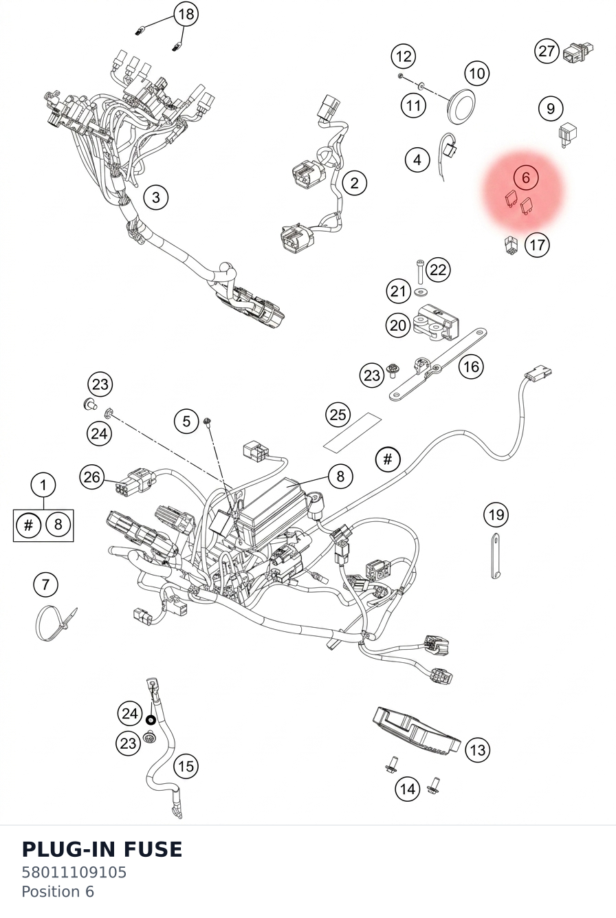 Diagram preview: PLUG-IN FUSE (58011109105)