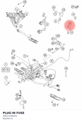 Diagram preview: PLUG-IN FUSE (58011109105)