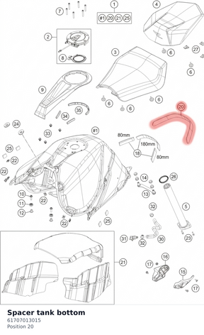 Diagram preview: Spacer tank bottom (61707013015)