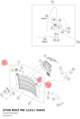 Diagram preview: STUD BOLT M6 11X11 ISA45 (C69035001000)