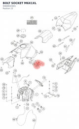 Diagram preview: BOLT SOCKET M6X1XL (90808043001)