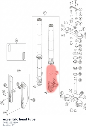 Diagram preview: excentric head tube (76501033100)