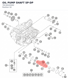Diagram preview: OIL PUMP SHAFT SP-DP (78138102000)