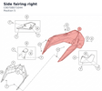 Diagram preview: Side fairing right (C90708071044)