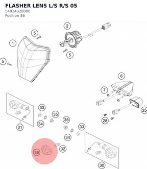 Diagram preview: FLASHER LENS L/S R/S 05 (54814028000)