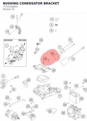 Diagram preview: BUSHING CONENSATOR BRACKET (77711036050)