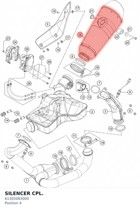 Diagram preview: SILENCER CPL. (61305083000)