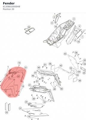 Diagram preview: Fender (61308010000AB)