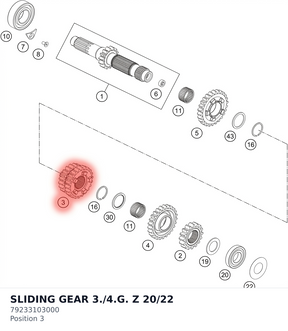 Diagram preview: SLIDING GEAR 3./4.G. Z 20/22 (79233103000)