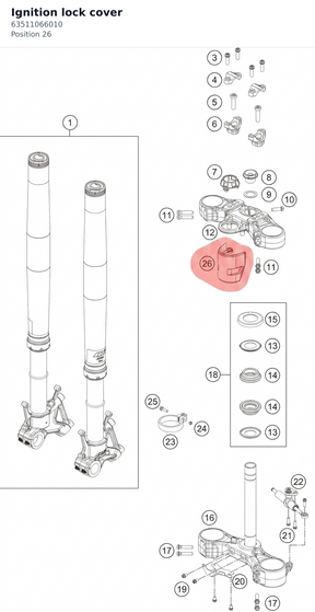 Diagram preview: Ignition lock cover (63511066010)