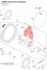 Diagram preview: SPOKE M3.5X125-12" (A40510071125)