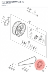Diagram preview: rear sprocket DYMAG 41 (A65310851041)