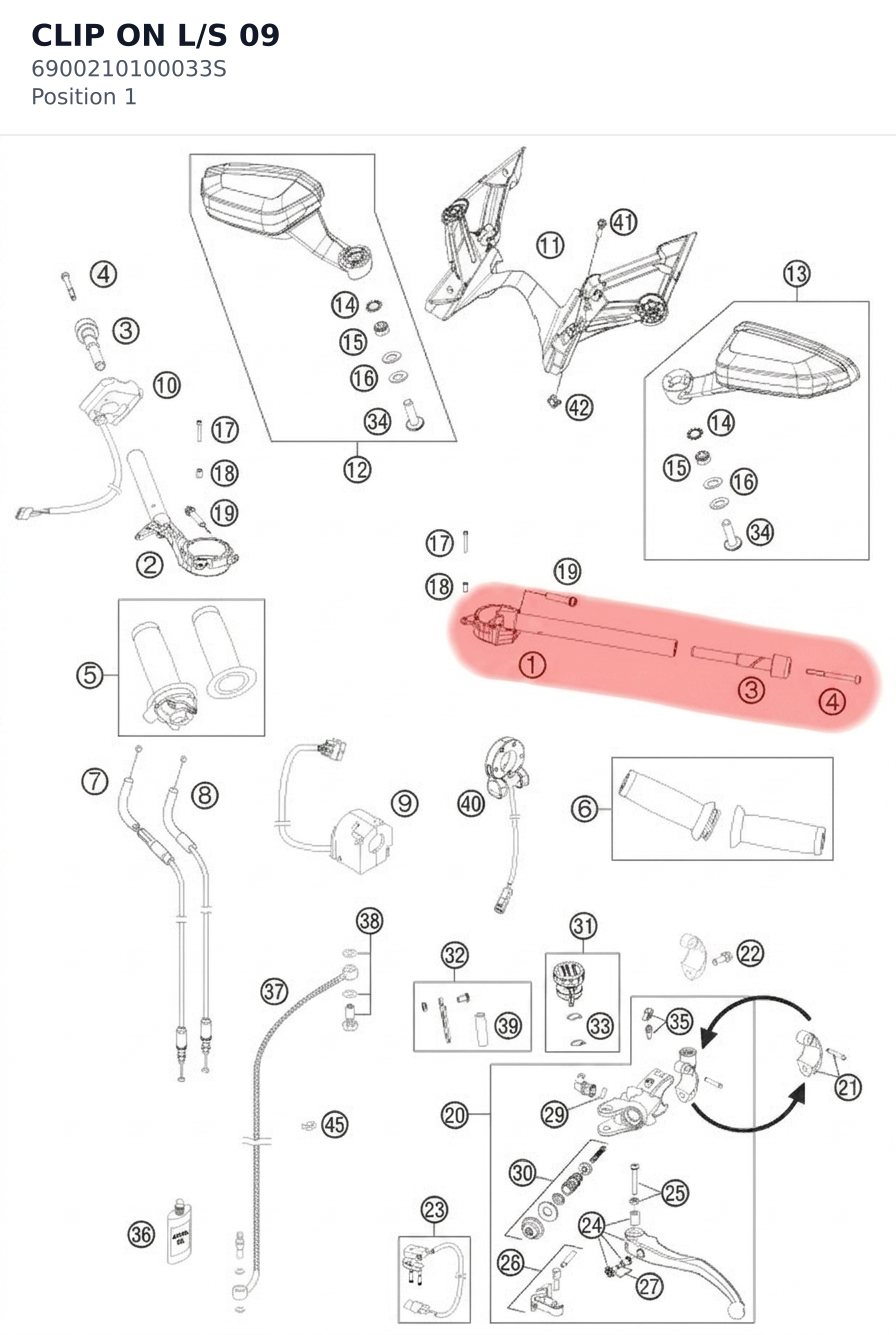 Diagram preview: CLIP ON L/S                 09 (6900210100033S)