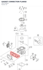 Diagram preview: GASKET CONNECTION FLANGE (50437046000)