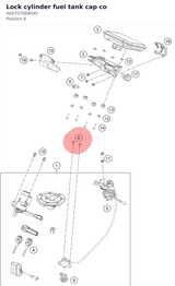 Diagram preview: Lock cylinder fuel tank cap co (A60707008040)