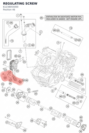 Diagram preview: REGULATING SCREW (61238055000)