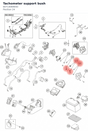 Diagram preview: Tachometer support bush (60714069050)