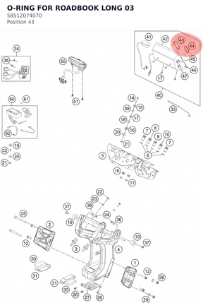 Diagram preview: O-RING FOR ROADBOOK LONG    03 (58512074070)