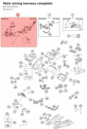 Diagram preview: Main wiring harness complete (60711075033)