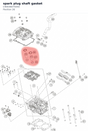 Diagram preview: spark plug shaft gasket (C90036075050)