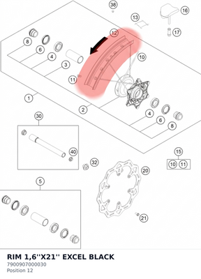 Diagram preview: RIM 1,6''X21'' EXCEL BLACK (7900907000030)
