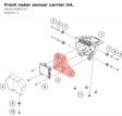 Diagram preview: Front radar sensor carrier int. (A62614095110)