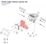 Diagram preview: Front radar sensor carrier int. (A62614095110)