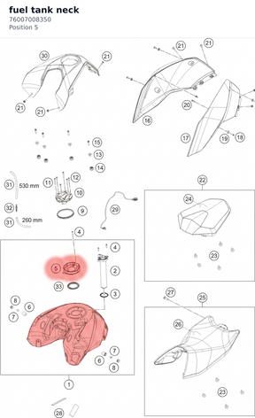 Diagram preview: fuel tank neck (76007008350)