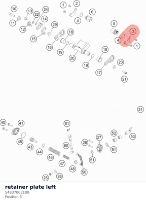 Diagram preview: retainer plate left (54837063100)
