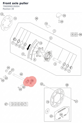 Diagram preview: Front axle puller (7900998126004)