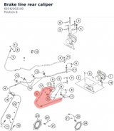 Diagram preview: Brake line rear caliper (60342002100)
