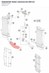 Diagram preview: RADIATOR HOSE 18X25X130 MM  03 (54835027000)