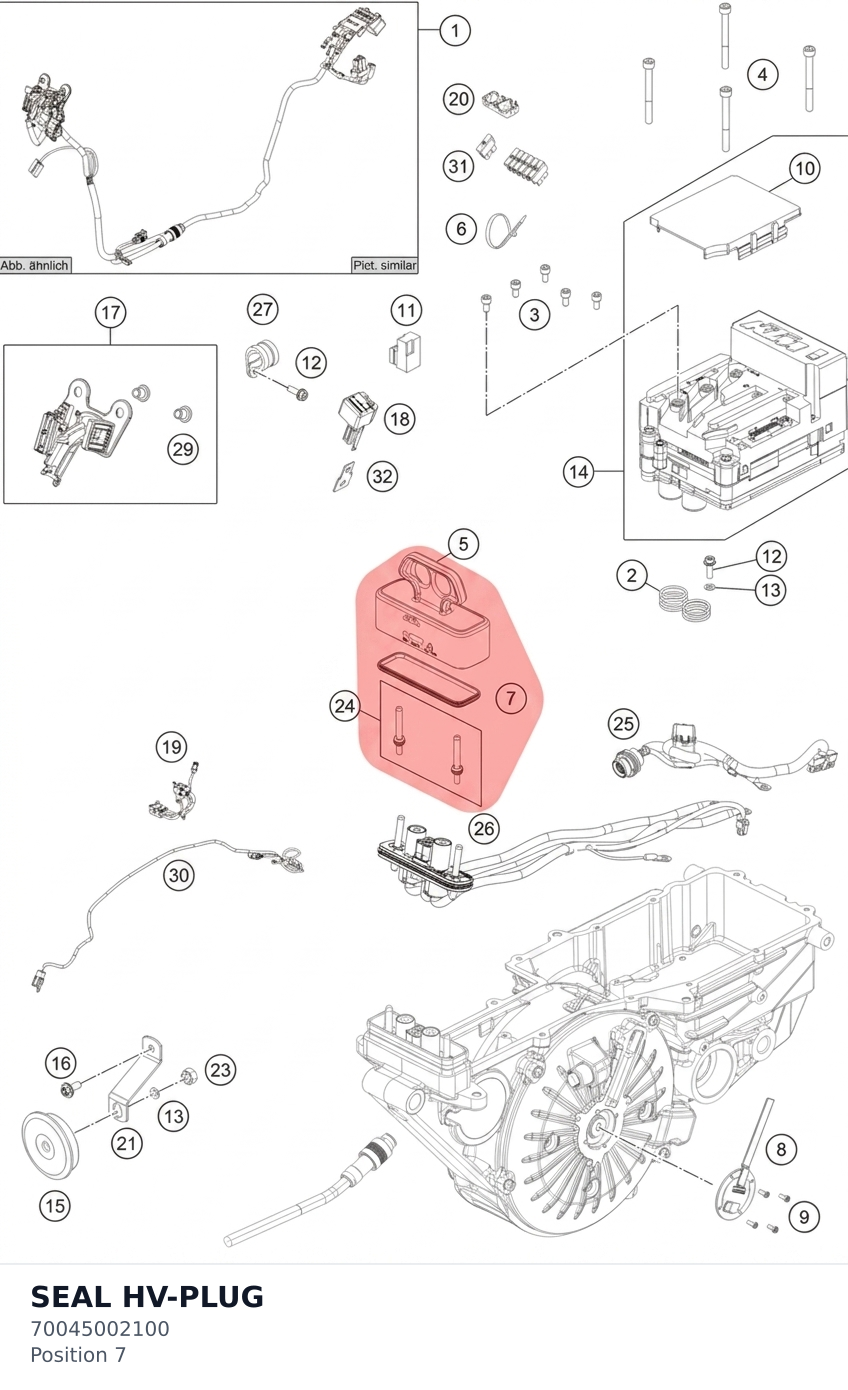 Diagram preview: SEAL HV-PLUG (70045002100)