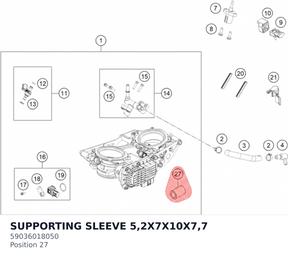 Diagram preview: SUPPORTING SLEEVE 5,2X7X10X7,7 (59036018050)
