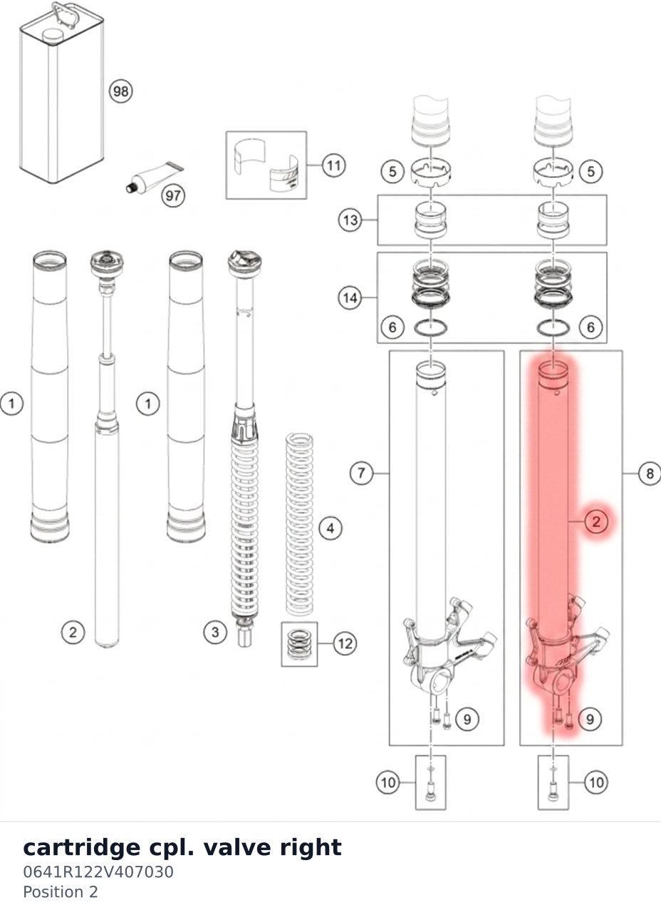Diagram preview: cartridge cpl. valve right (0641R122V407030)