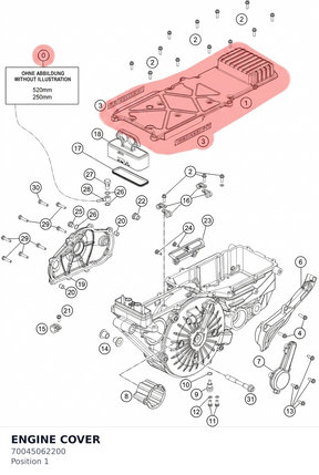 Diagram preview: ENGINE COVER (70045062200)