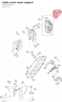 Diagram preview: Cable cover mask support (A60714010030)