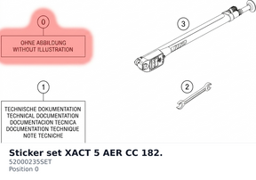 Diagram preview: Sticker set XACT 5 AER CC 182. (52000235SET)