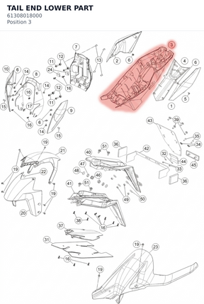 Diagram preview: TAIL END LOWER PART (61308018000)