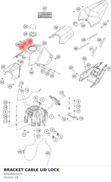 Diagram preview: BRACKET CABLE LID LOCK (90508025070)