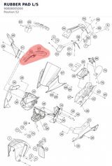 Diagram preview: RUBBER PAD L/S (90808005000)