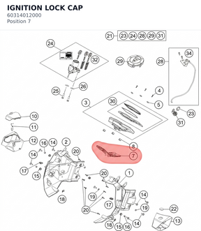 Diagram preview: IGNITION LOCK CAP (60314012000)