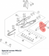 Diagram preview: Special screw M5x12 (C90708021160)