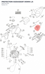 Diagram preview: PROTECTION SOZIUSSEAT DOWN L/S (90507057000)