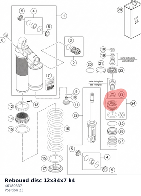 Diagram preview: Rebound disc 12x34x7 h4 (46180337)