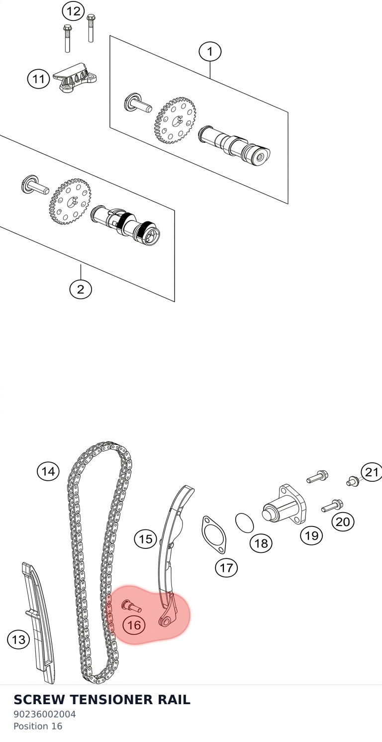Diagram preview: SCREW TENSIONER RAIL (90236002004)