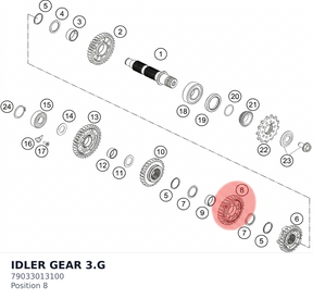 Diagram preview: IDLER GEAR 3.G (79033013100)