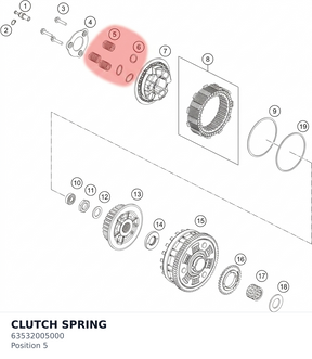 Diagram preview: CLUTCH SPRING (63532005000)